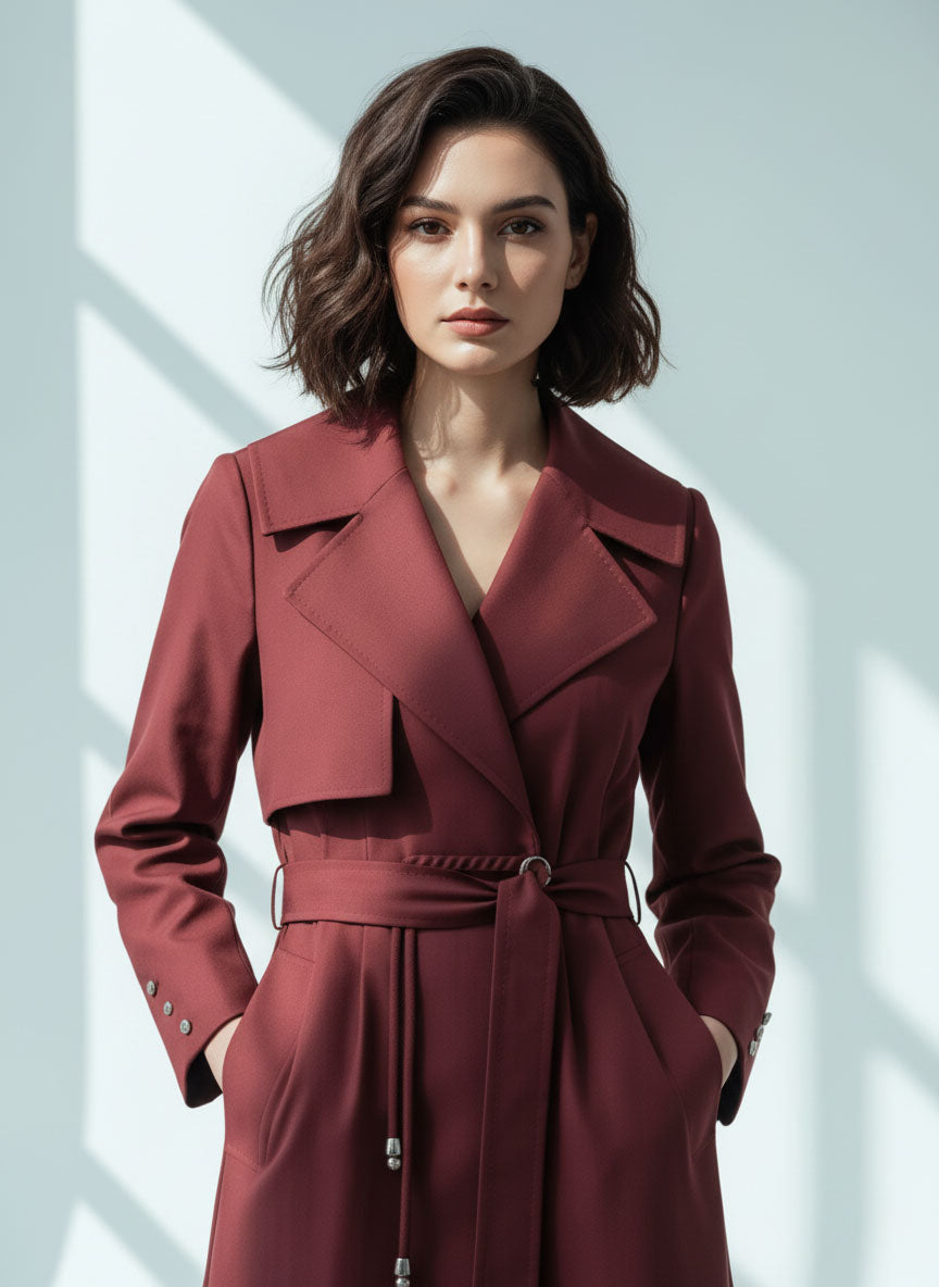 Long Coat - Maroon