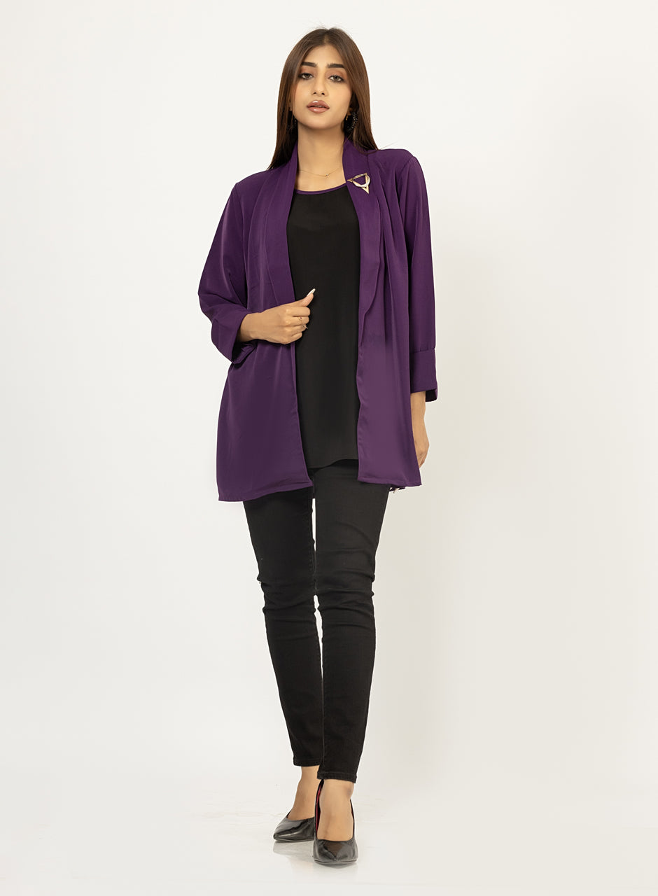 Purple Blazer With Inner Top