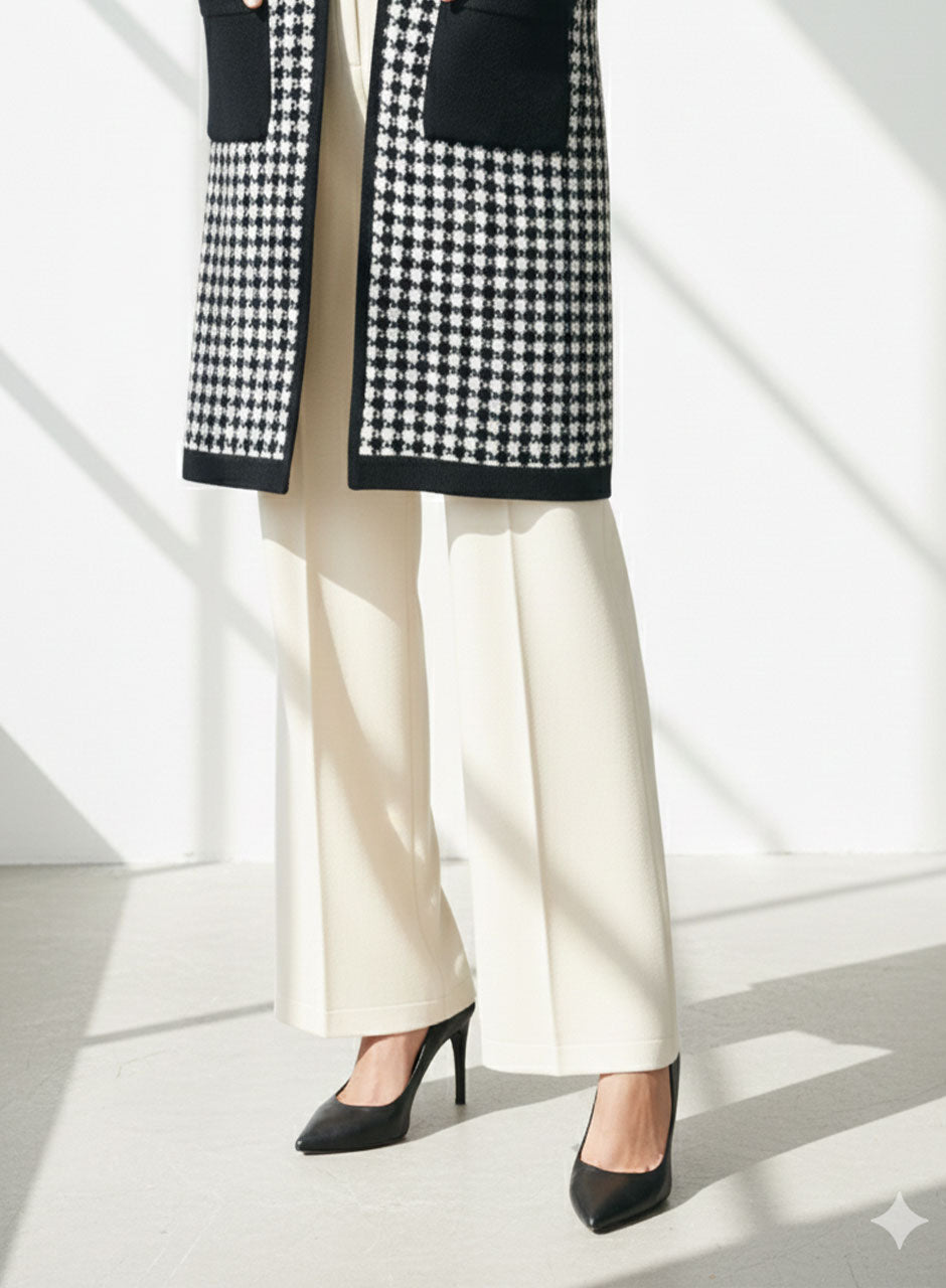 Sweater Suit - Three-piece Set (Black)