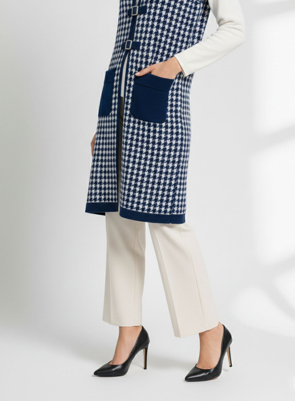 Sweater Suit - Three-piece Set (Blue)