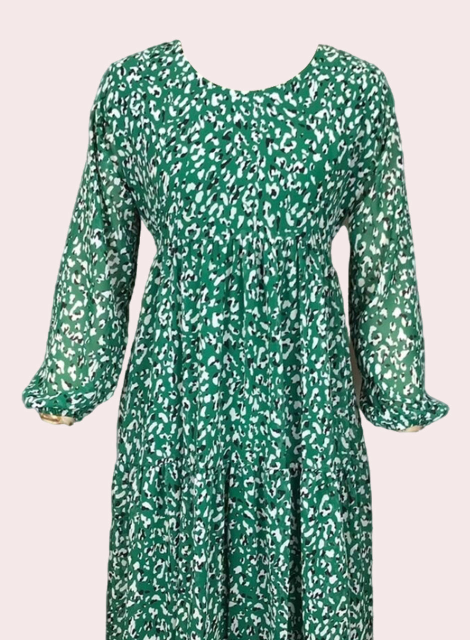 Green Printed Frock