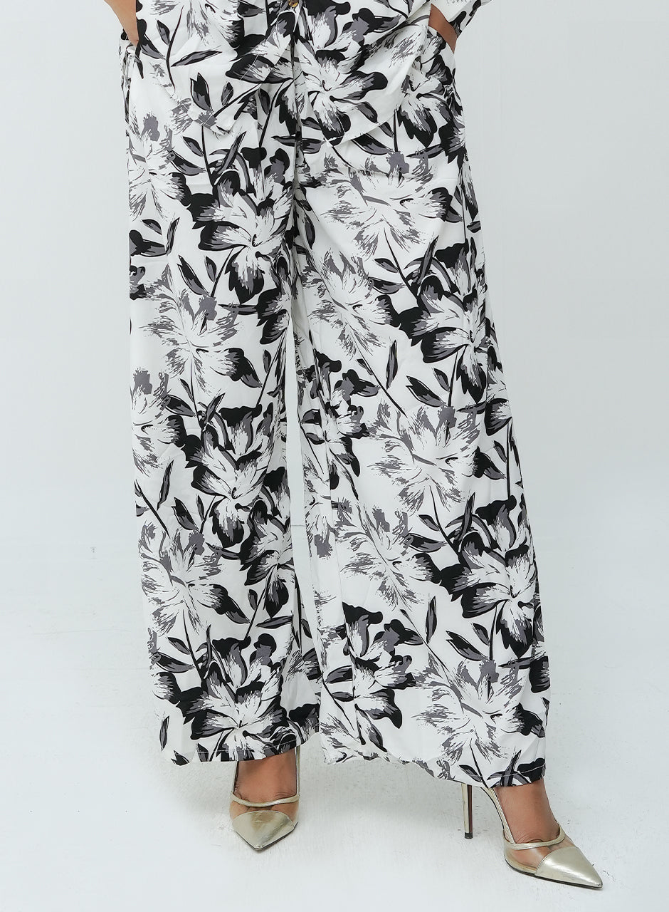 Printed Co-Ord Set - Black