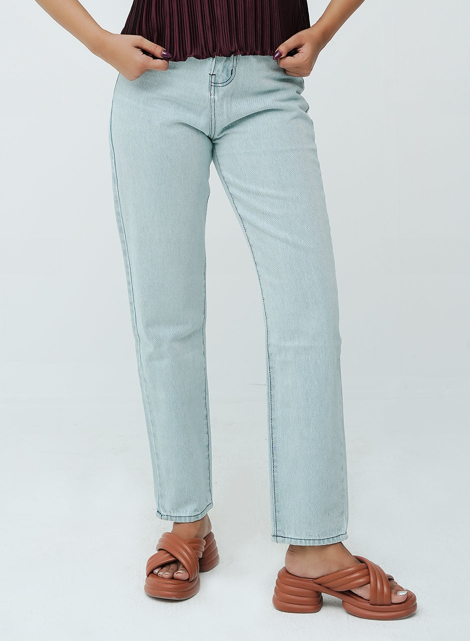 Relaxed Fit Denim - Light Blue