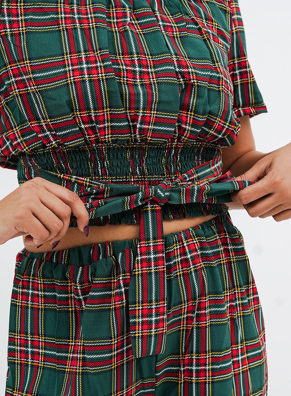 Checkered Co-ord Green