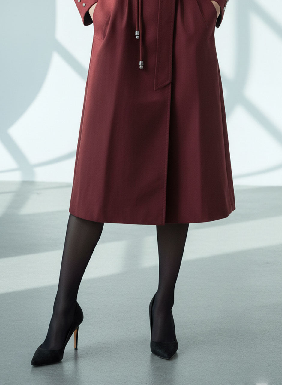 Long Coat - Maroon