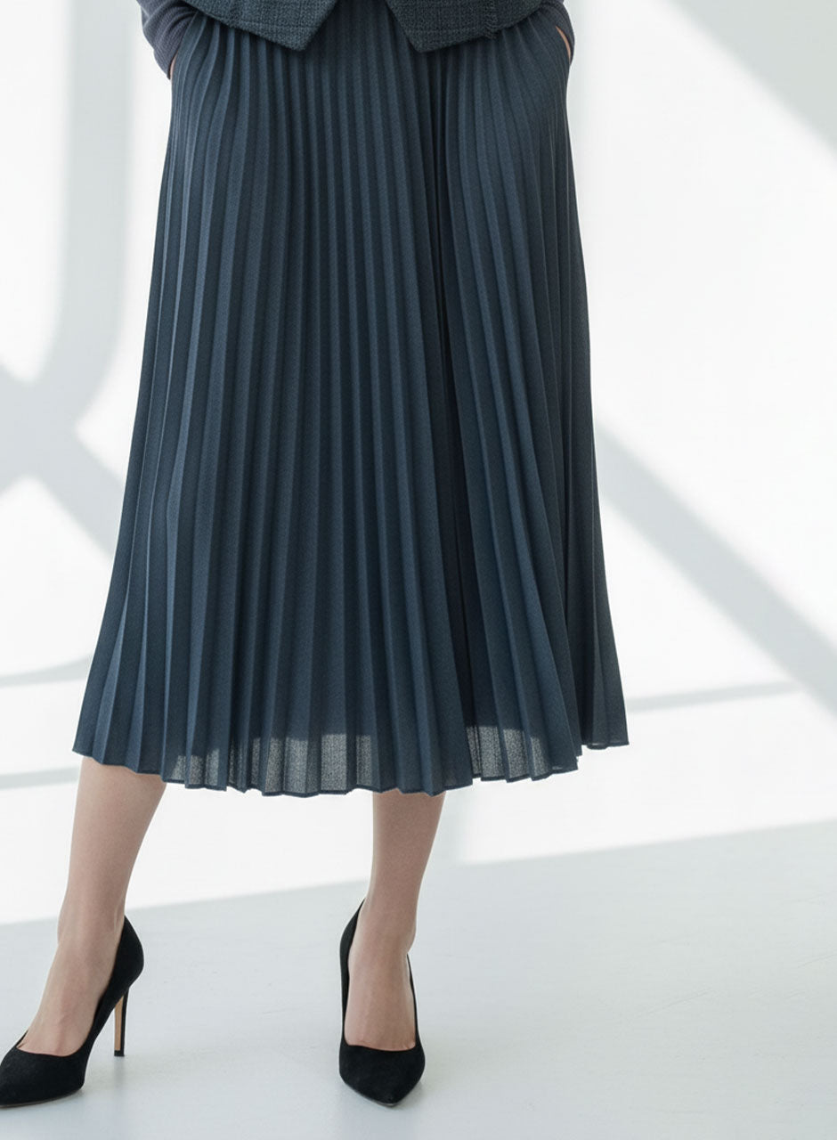 Vest with pleated skirt - Dark grey