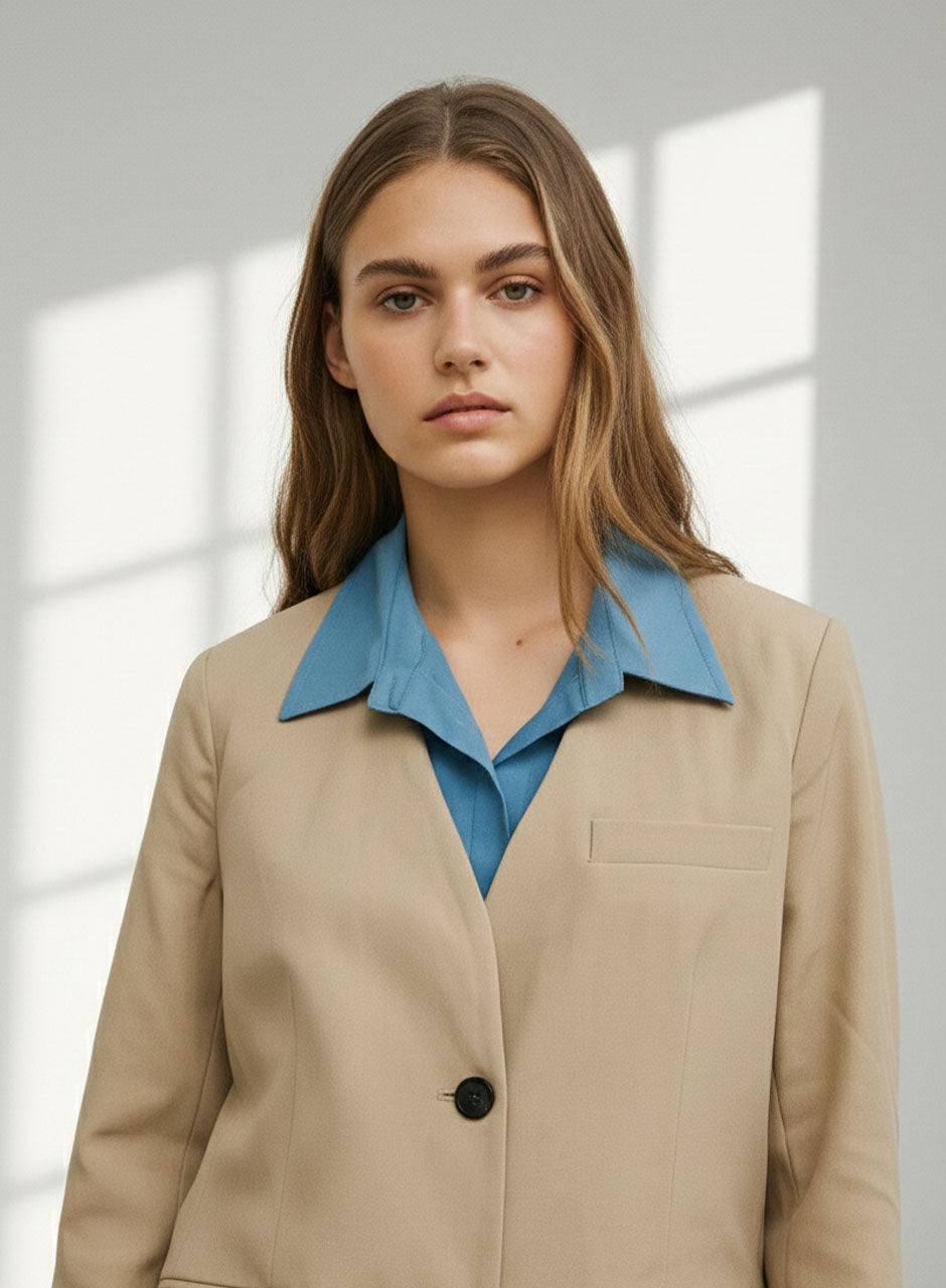 Blazer top - Top piece (Light Brown)