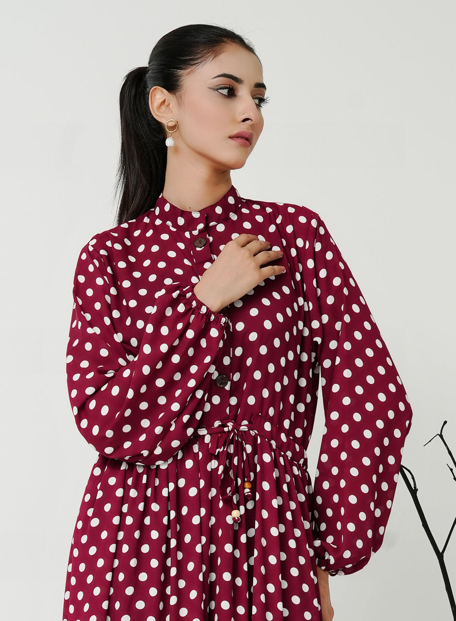 Polka Dots- Scarlet Frock