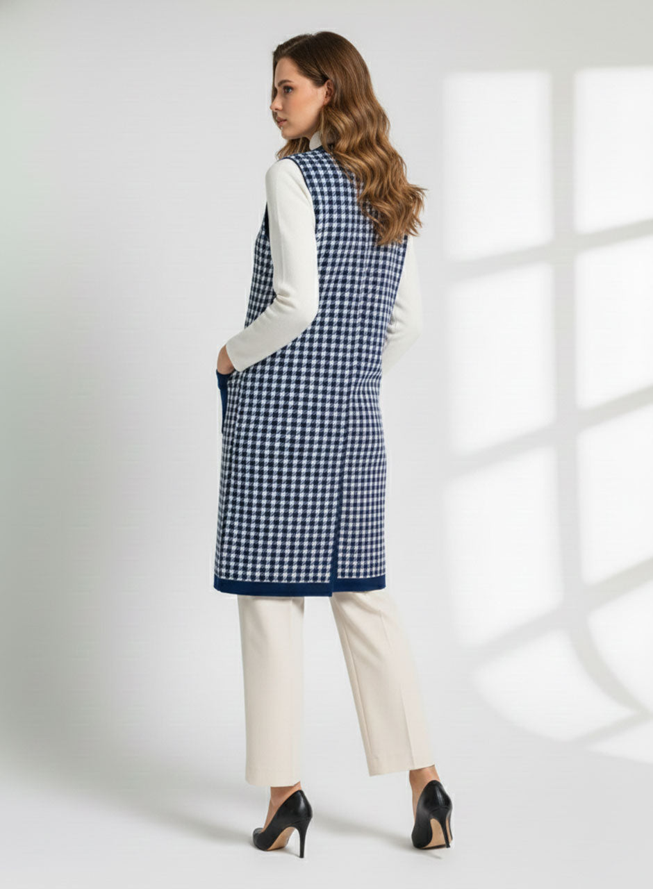 Sweater Suit - Three-piece Set (Blue)