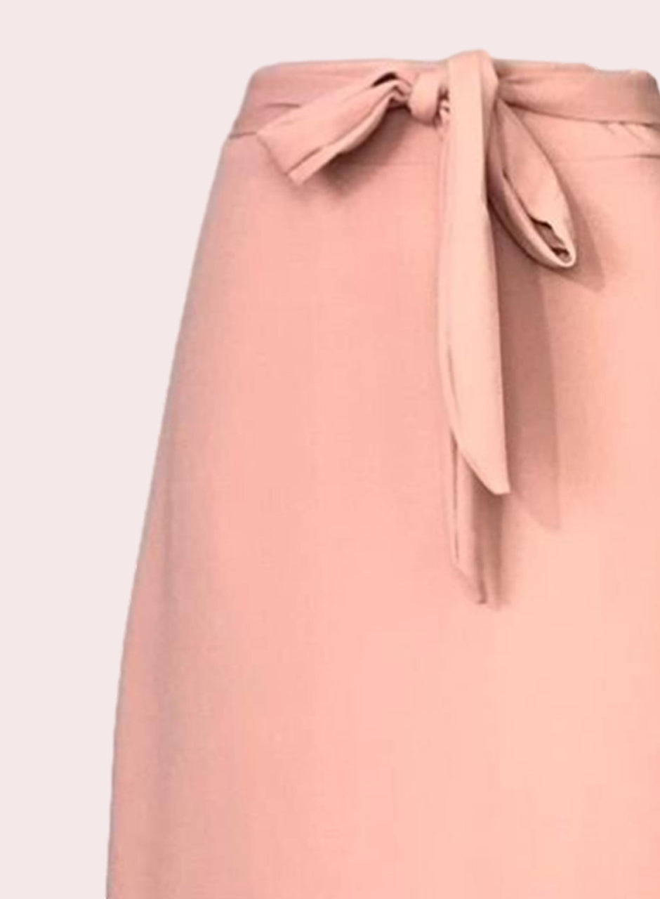 Self-tie Ribbon Skirt - Pink