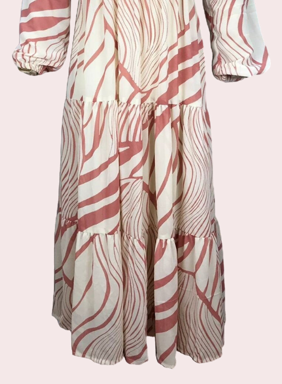 OFF White Printed Frock