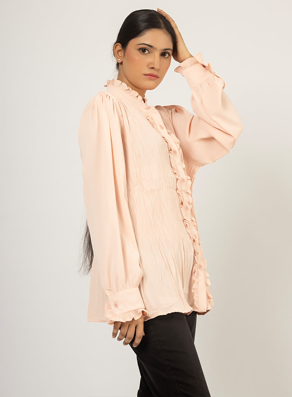 Ruffles - Light Pink Top