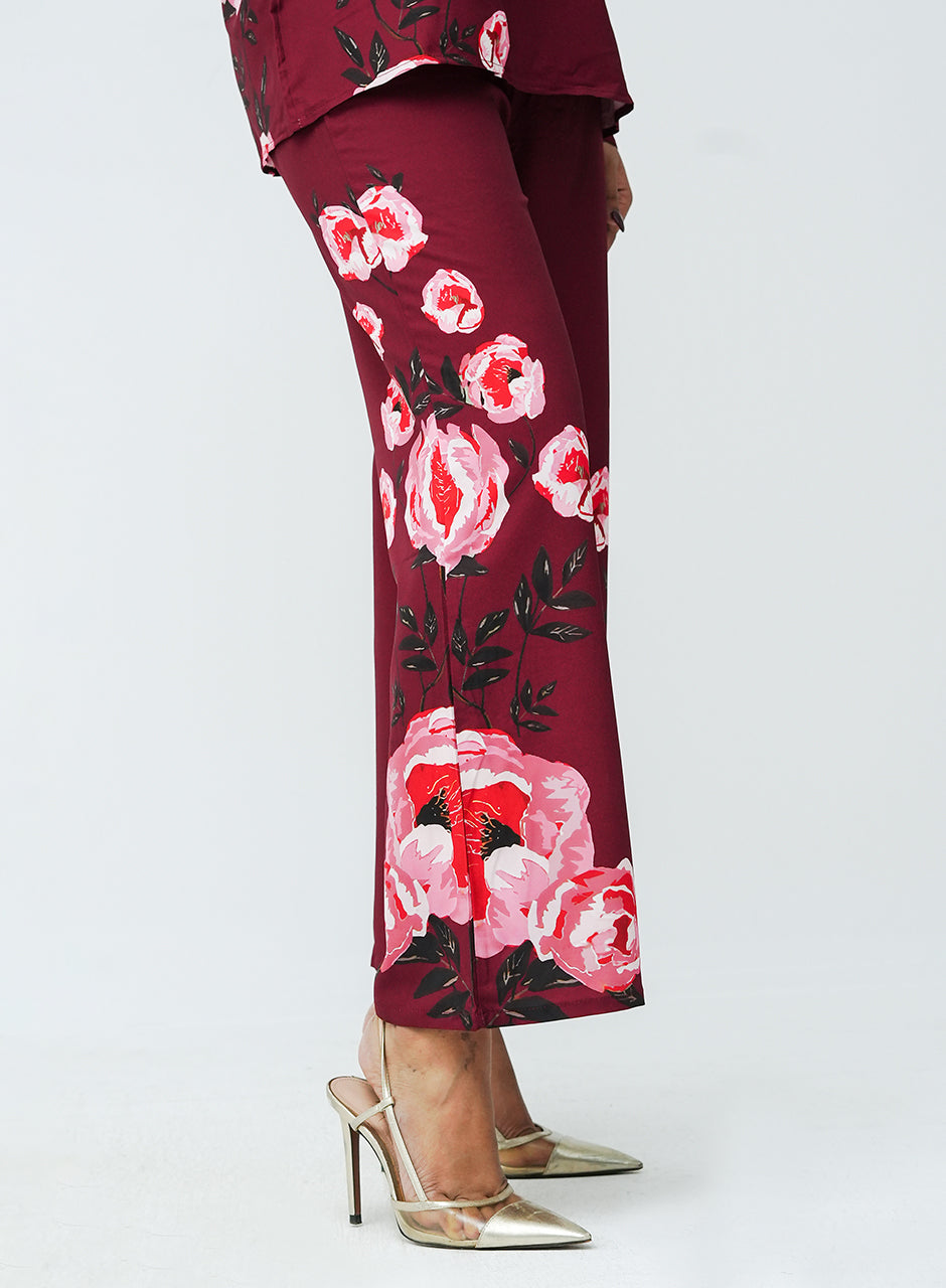 Bloom Co-ord - Maroon