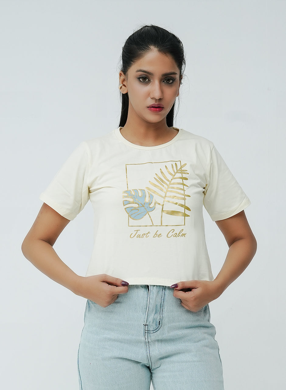 Just be calm Tee - White