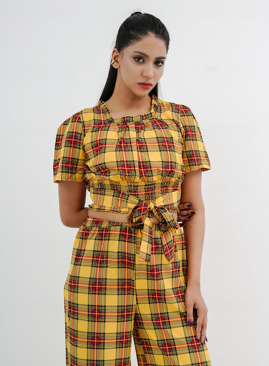 Checkered Co-ord Yellow