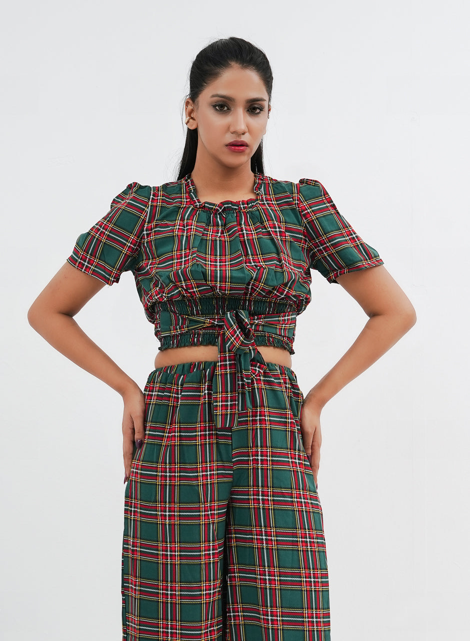 Checkered Co-ord Green