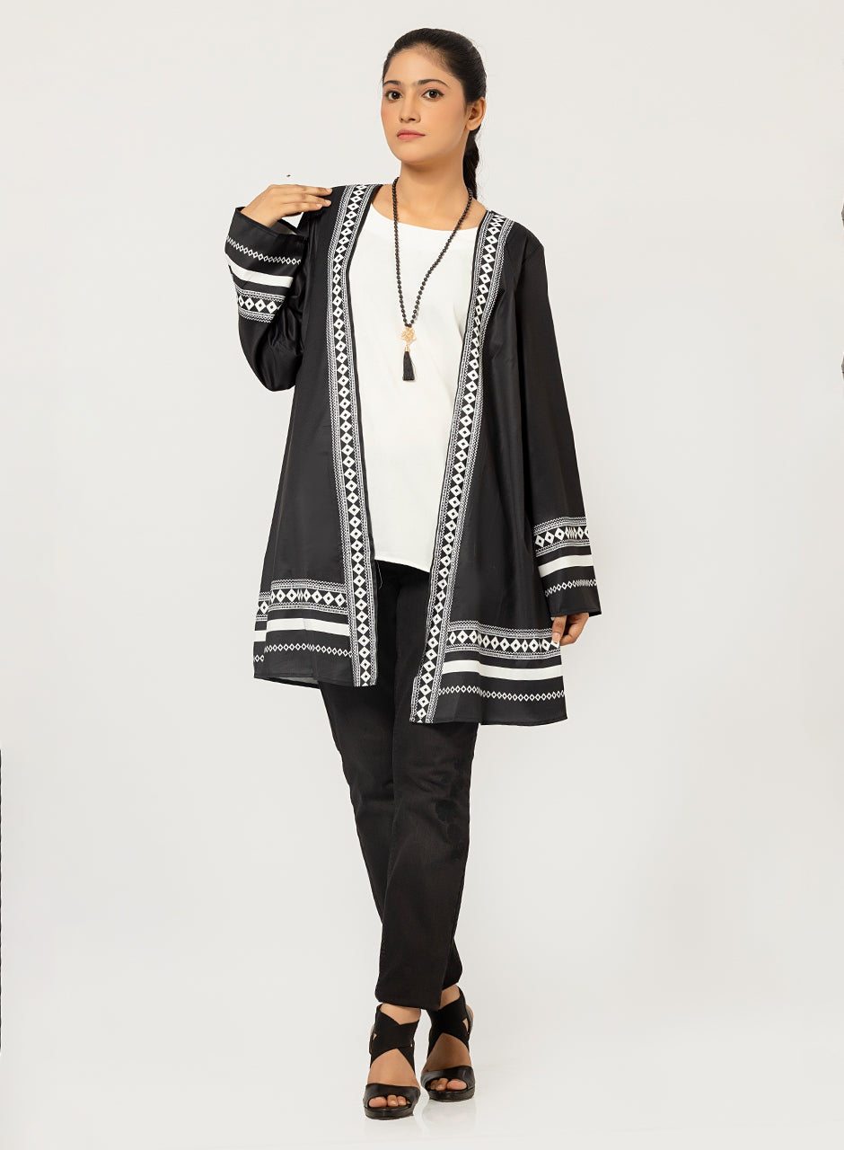 Black Cardigan With Inner Top