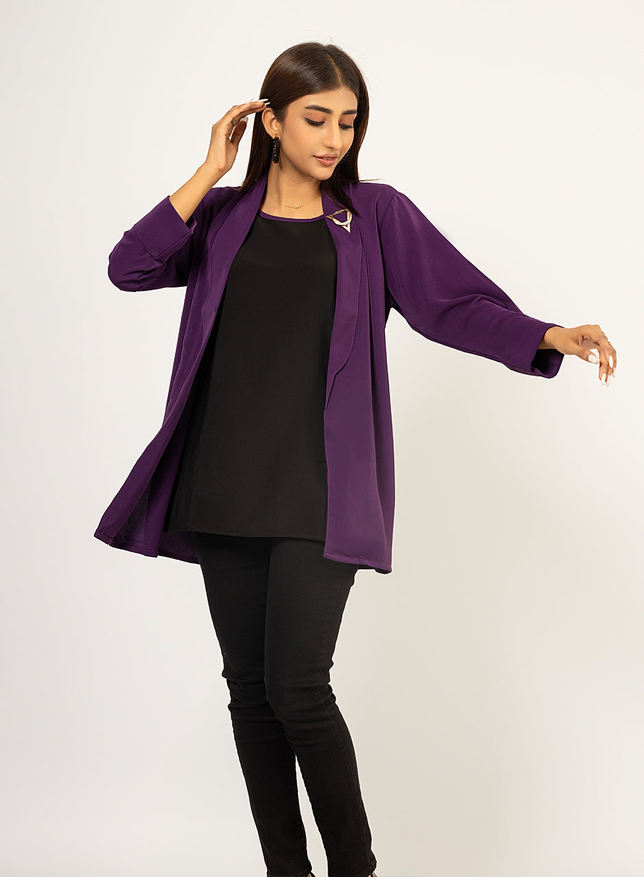 Purple Blazer With Inner Top