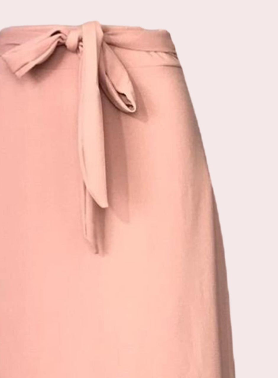 Self-tie Ribbon Skirt - Pink