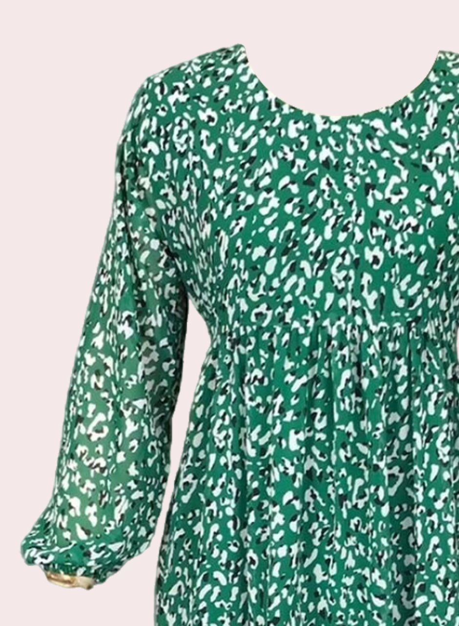 Green Printed Frock