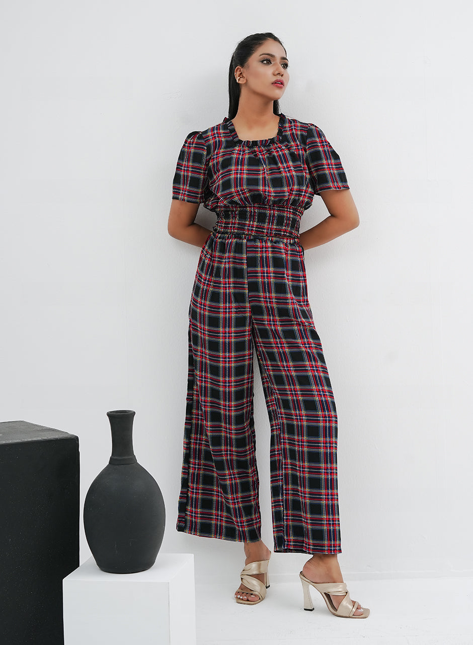 Checkered Co-ord Black