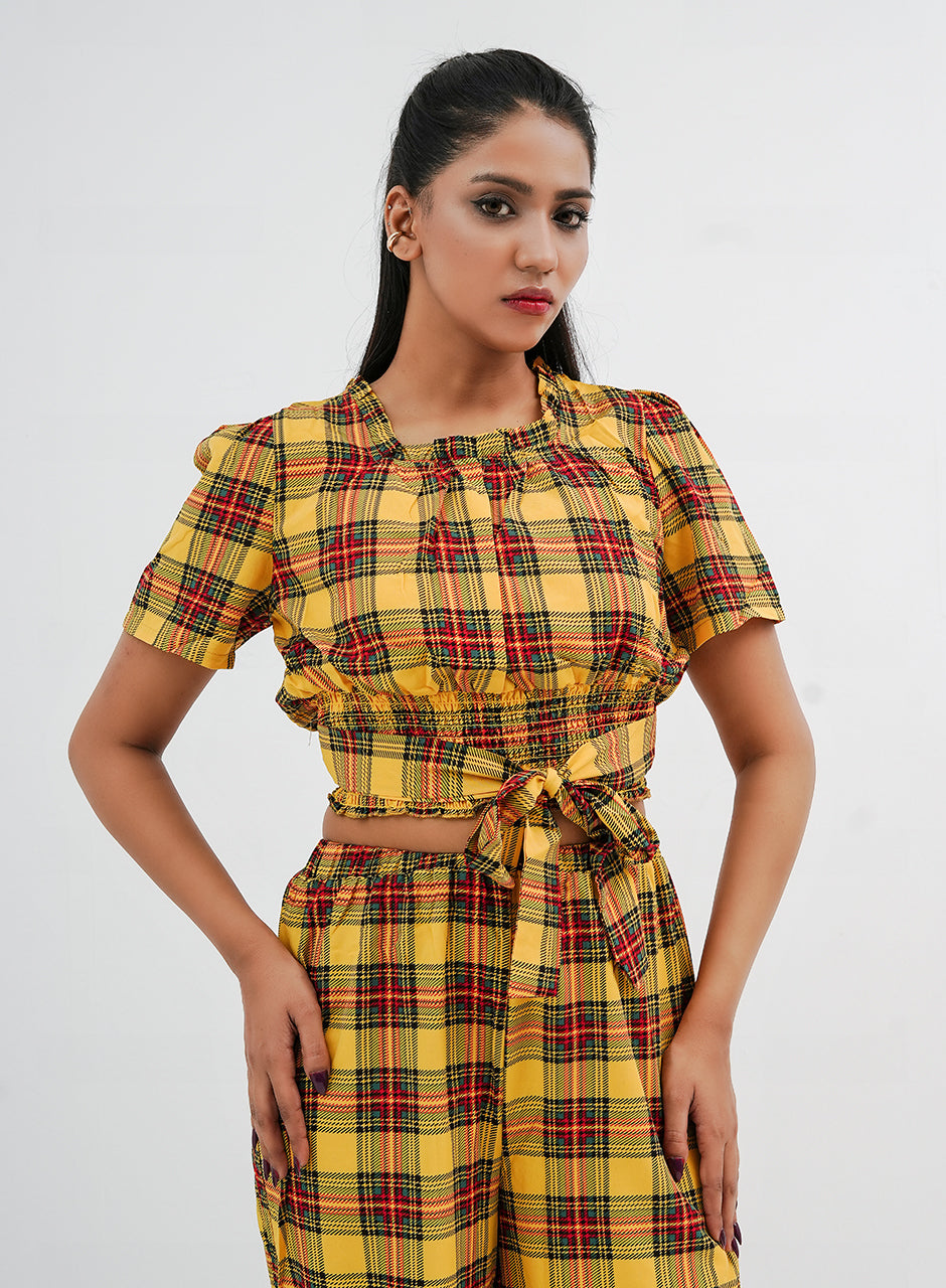 Checkered Co-ord Yellow