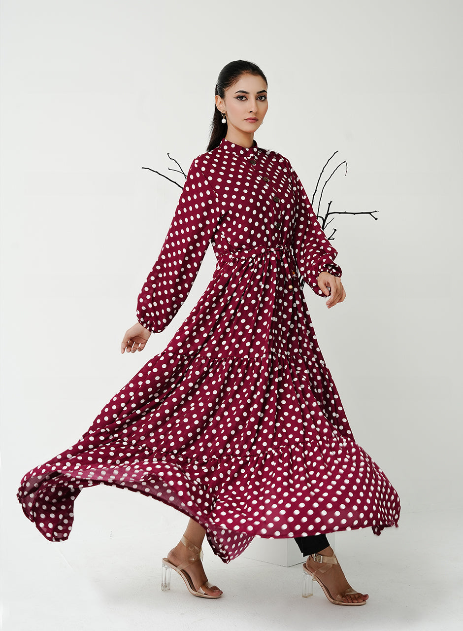 Polka Dots- Scarlet Frock