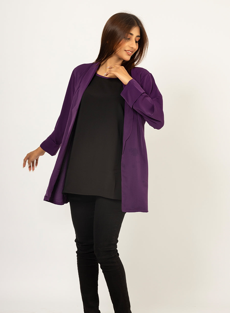 Purple Blazer With Inner Top