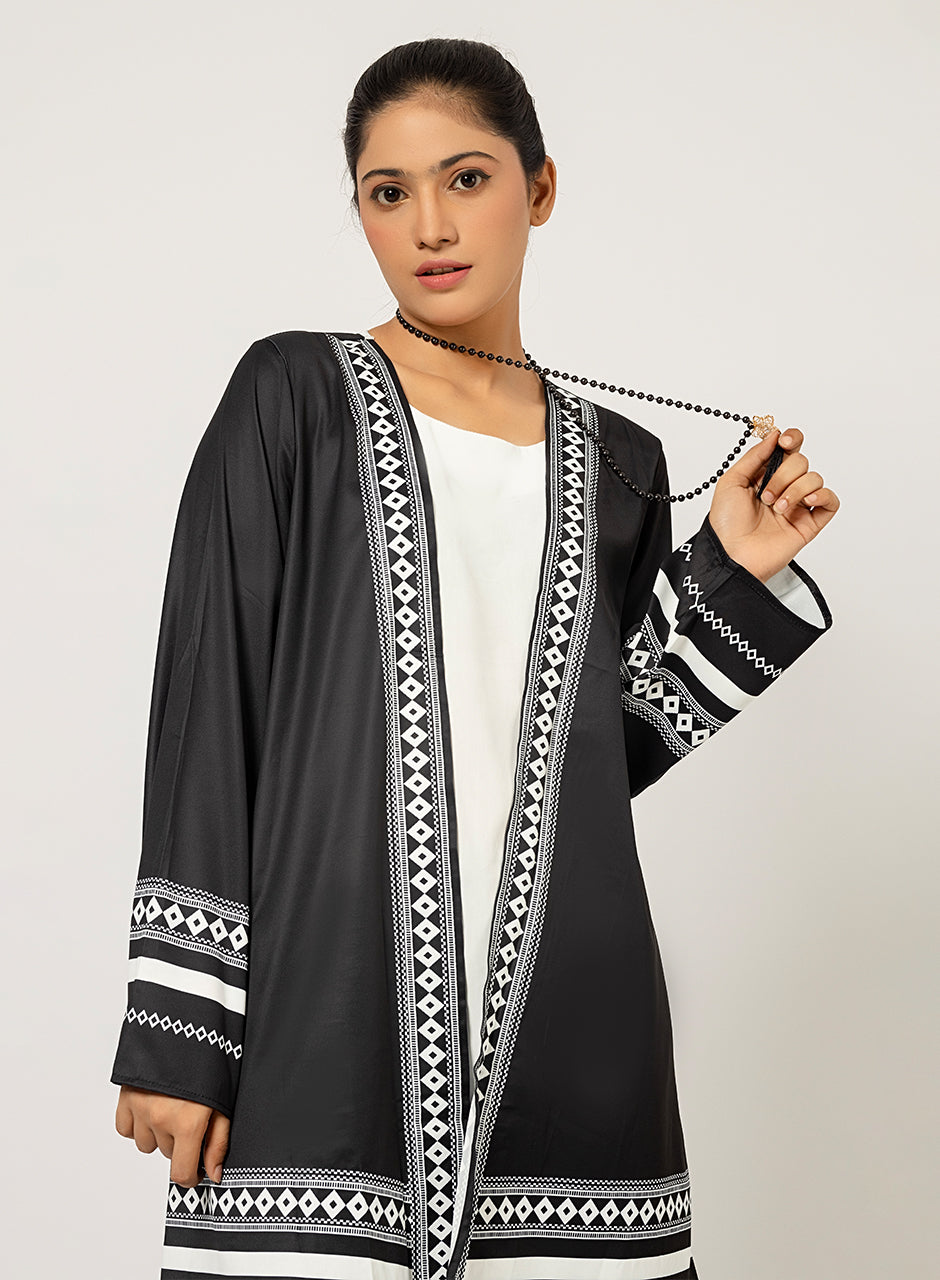 Black Cardigan With Inner Top