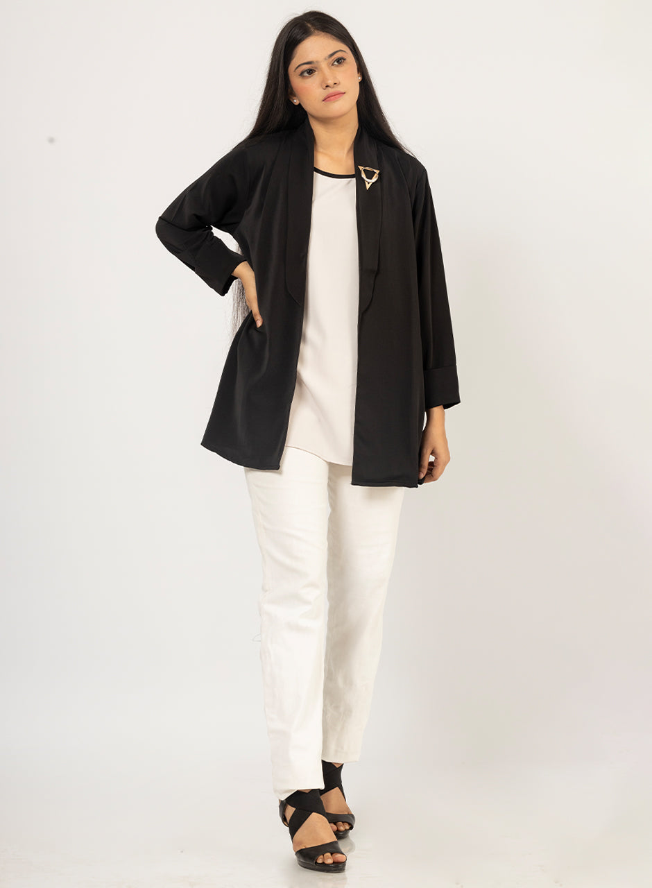 Black Blazer With Inner Top