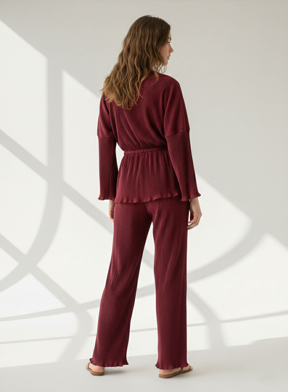 Maroon Crush Co-ord Set