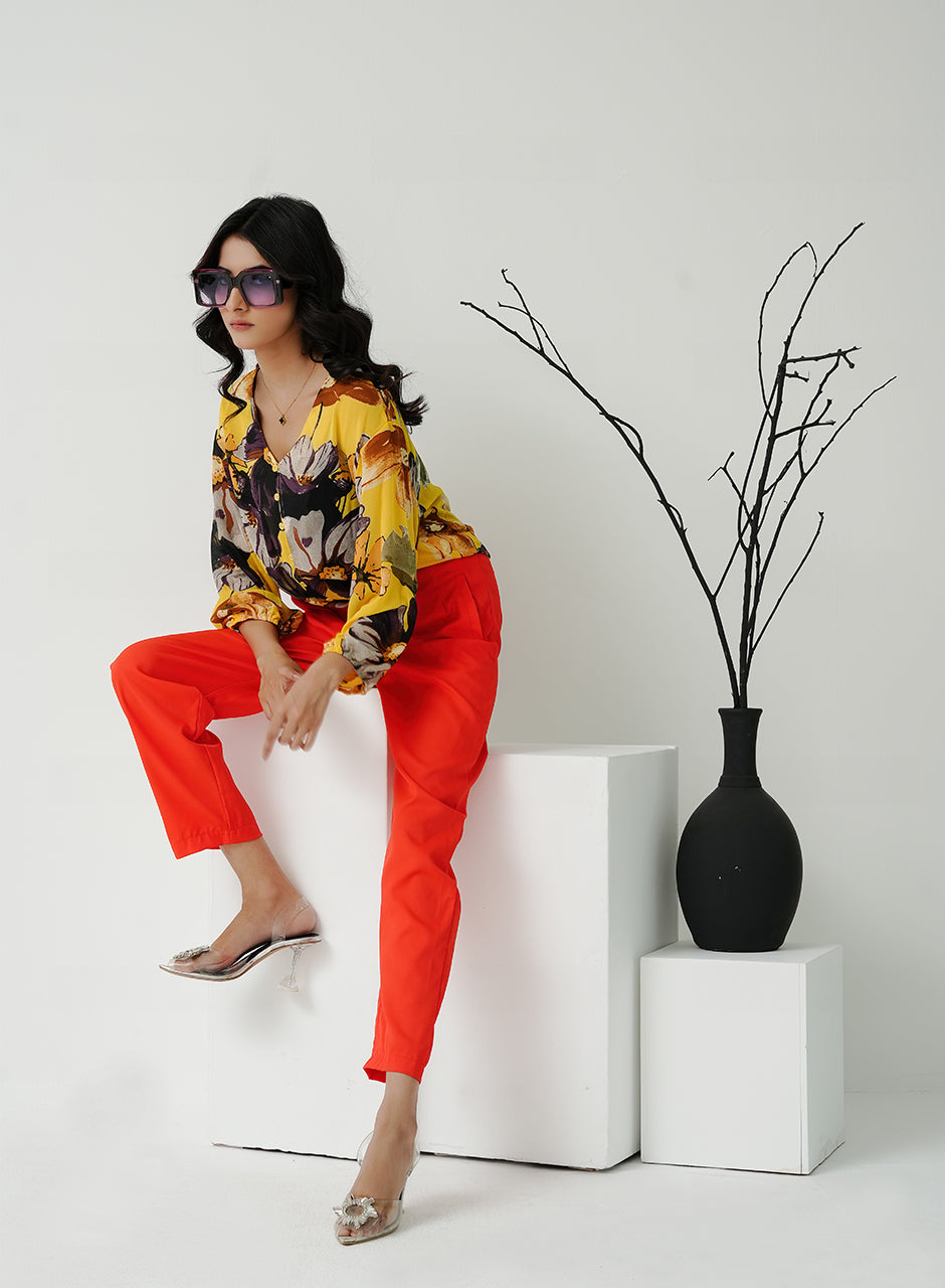 Orange - Women Pants