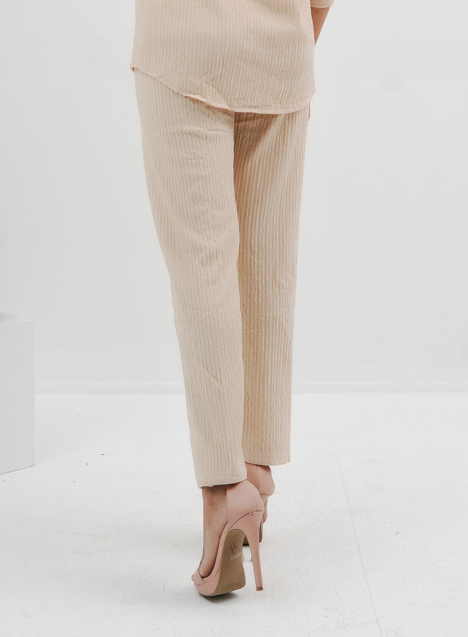 Pleated Co-ord - Fawn