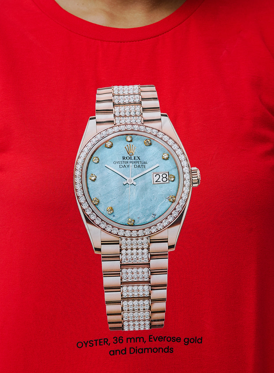 Rolex Printed Tee - Red