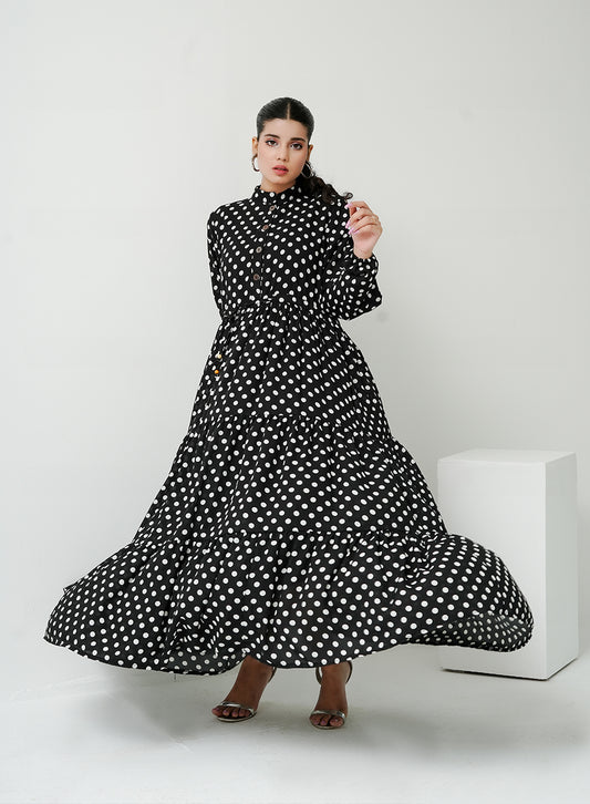 Polka Dots- Black Frock