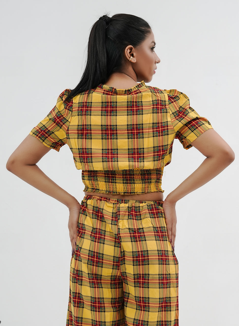 Checkered Co-ord Yellow