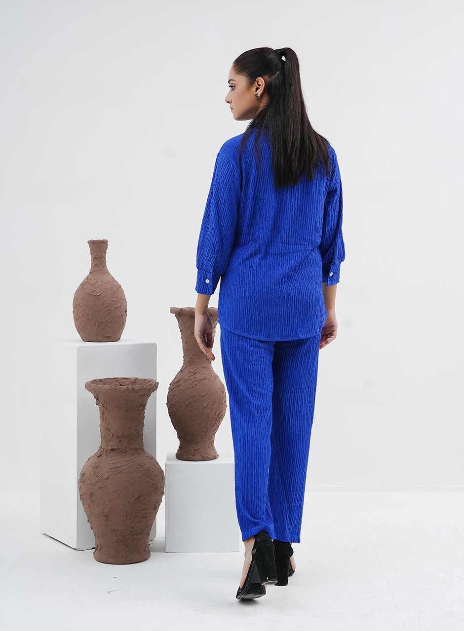 Pleated Co-ord - Blue