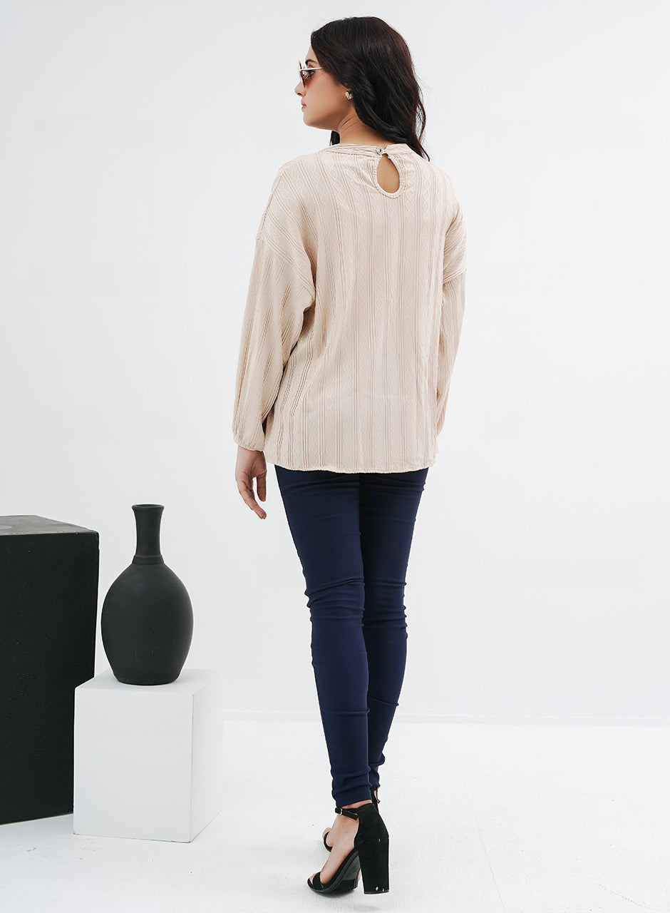 Balloon Sleeve Shirt - Cream