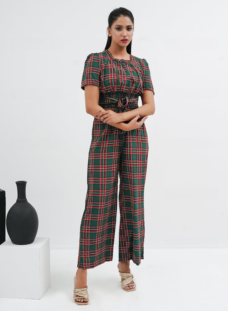 Checkered Co-ord Green