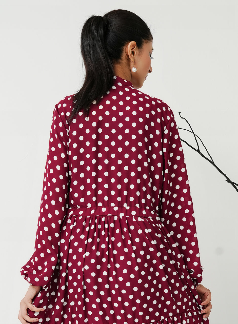 Polka Dots- Scarlet Frock