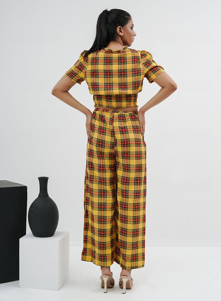 Checkered Co-ord Yellow