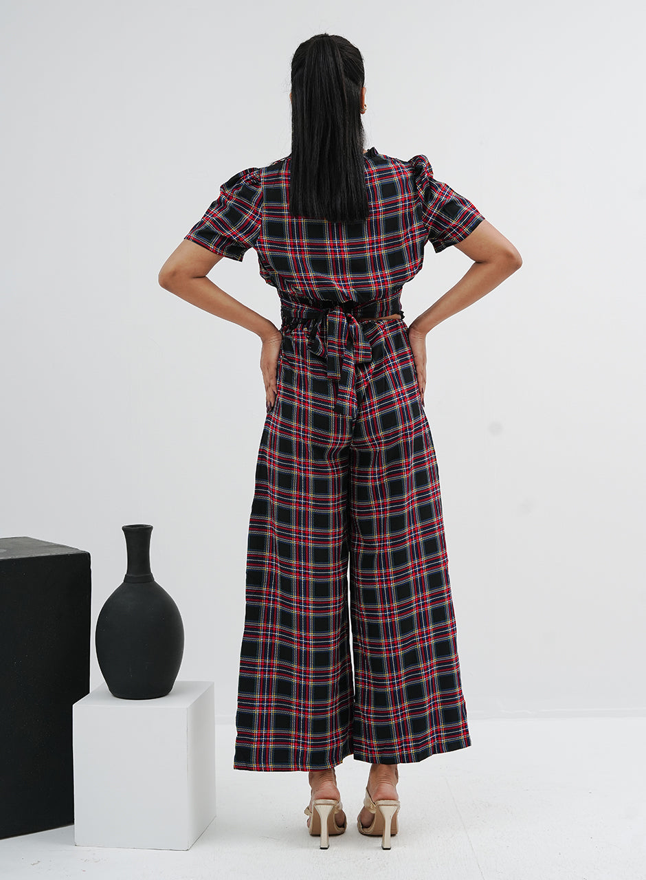 Checkered Co-ord Black