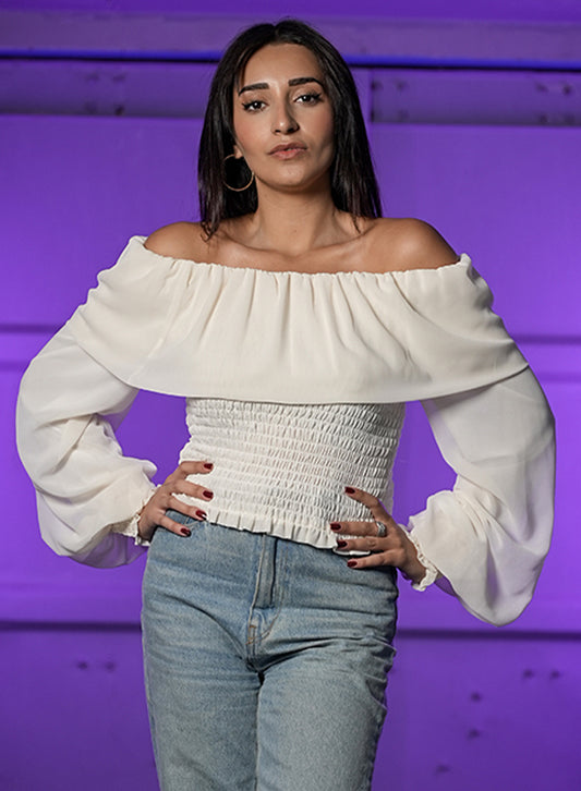 Cloud Nine Frilled White Top