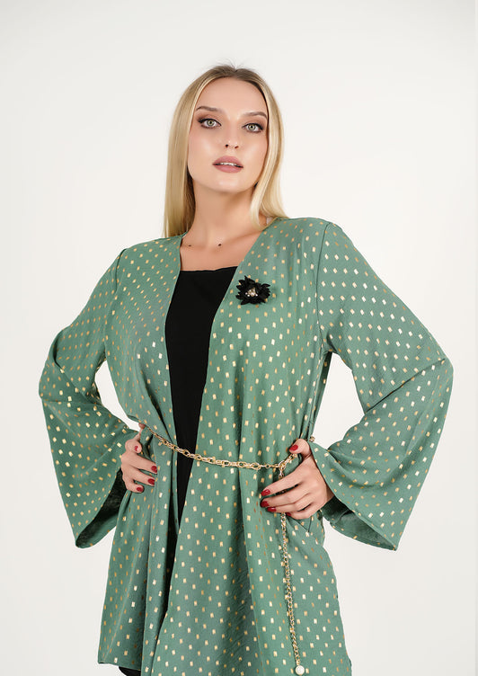 Polka Charm: The Whimsical Shirt with Wrap with a Sprinkle of Retro