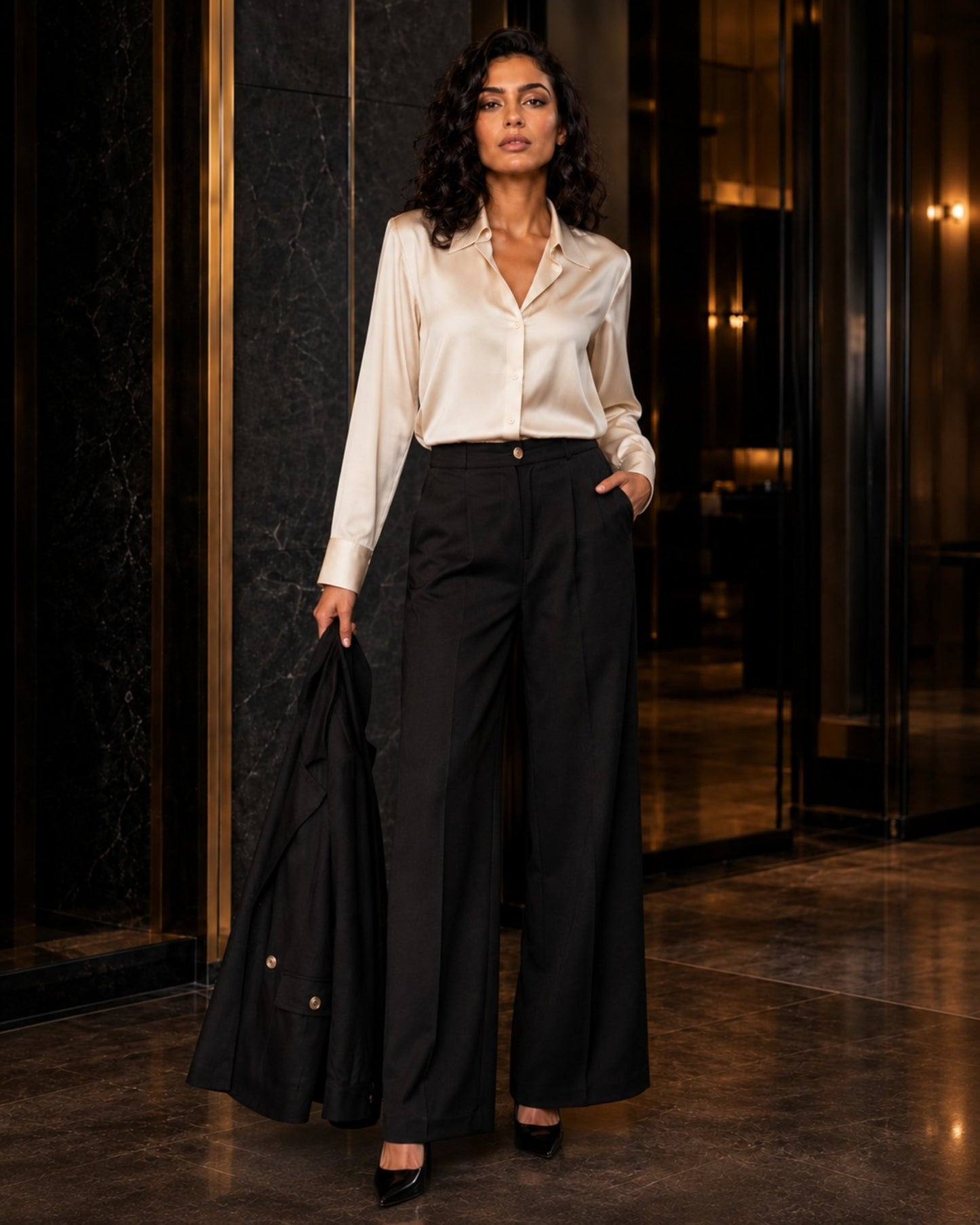 Two-piece Suit Blazer and Trouser - Black