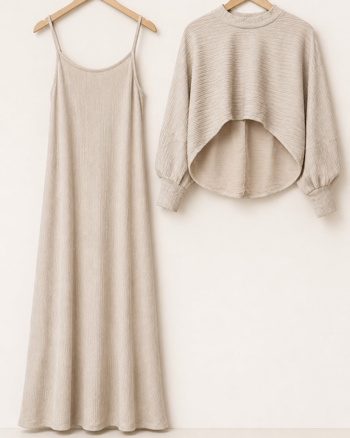 Two-piece Layered Set - Tan