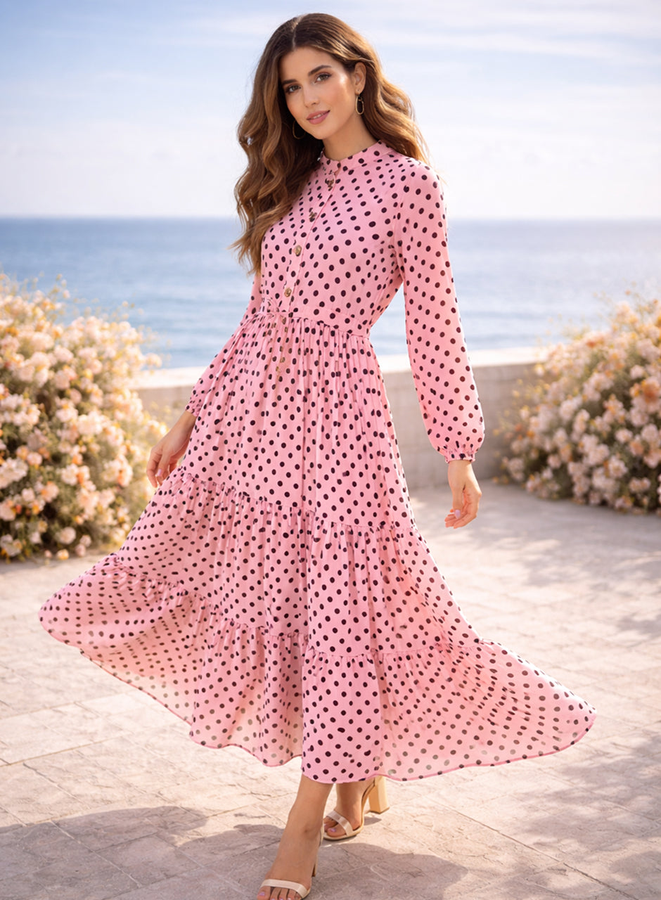 Polka Dots- Pink Frock