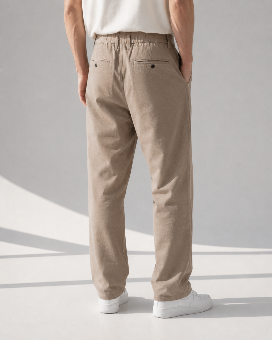 Classic Straight Fit Pants Beige