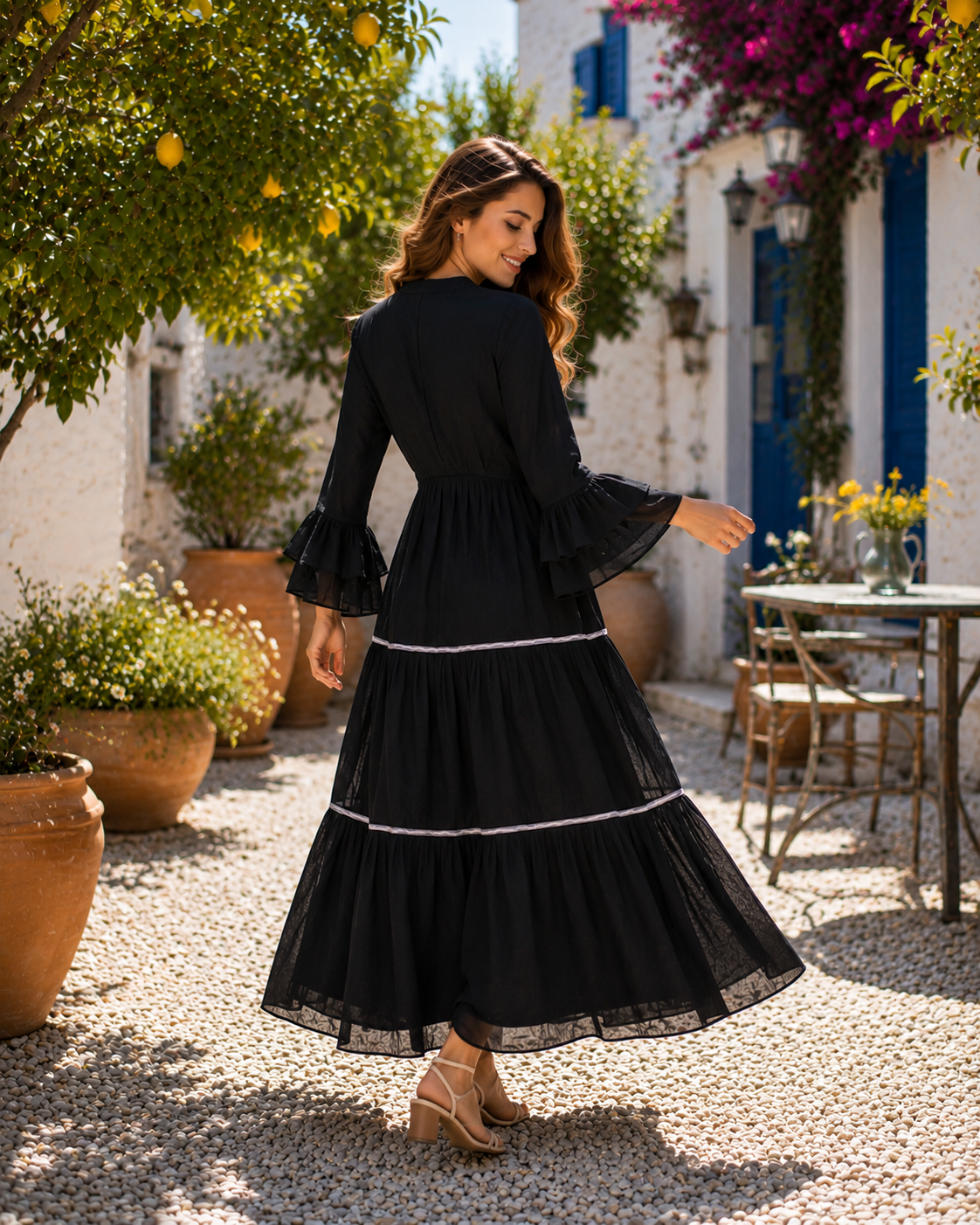 Tiered Frock - Black