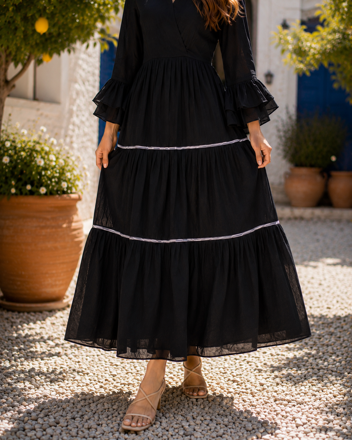 Tiered Frock - Black